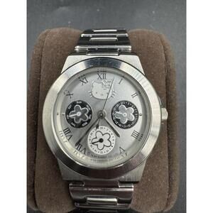 Hello Kitty Limited Edition 1003 Sanrio Chronograph Watch Stainless Steel Rare G
